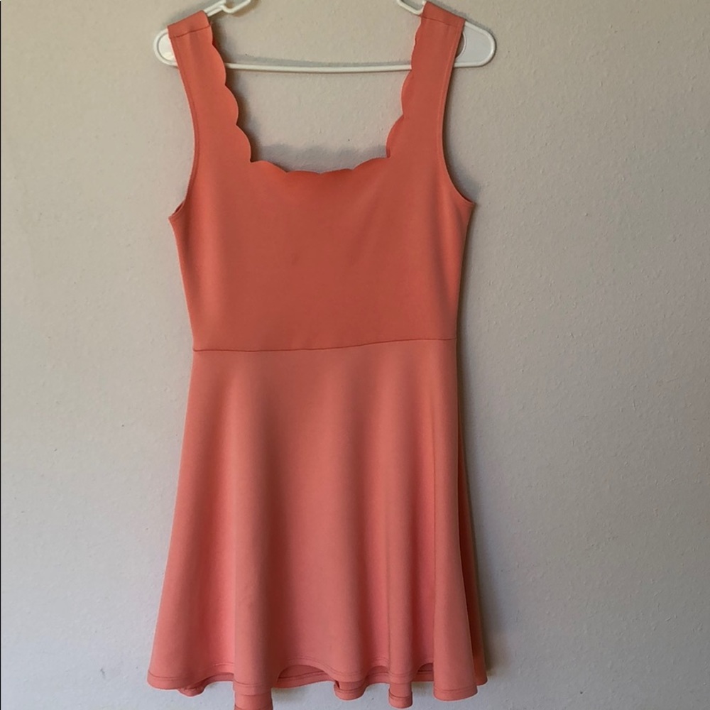 Propose Style Peach Skater Dress